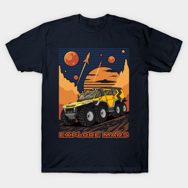 Mars 8x8 All Terrain Vehicle T-Shirt by Guyvit